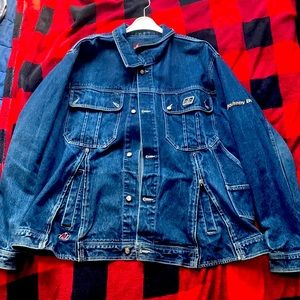 Johnny blaze Jean jacket size large button up